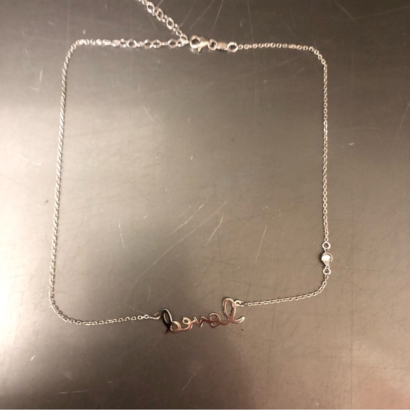 Dyadema Made in Italy Sterling Silver - Loved Necklace with clear stone - Picture 3 of 8